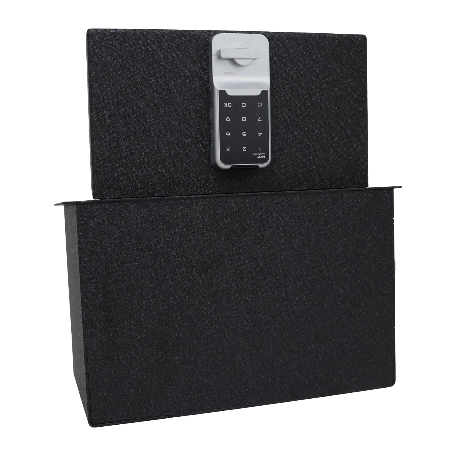 WASAI Console Gun Safe Vault, Console Lockbox Vault Compatible with 2015-2020 Chevrolet Suburban/Tahoe, 2015-2020 GMC Yukon/Yukon XL, 2014-2018 GMC Sierra 1500/Silverado 1500, Electronic Keypad Lock.