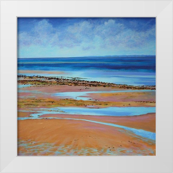 Francis, Sandra 20x20 White Modern Wood Framed Museum Art Print Titled - Blue Infinity