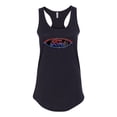 thumbnail image 2 of Red Blue and Black Ford Logo | Womens Cars and Trucks Jersey Racerback Tank Top, Black, Small, 2 of 3