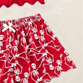 thumbnail image 5 of Bjutir Print Pajamas Shorts Set For Women Sleeveless Top With Casual Shorts Outfit Set Red Size M, 5 of 6