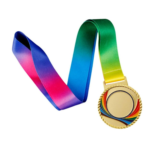 Medalla De Premio Premio De Aleación De Zinc Regalo Con Cinta Para El Cuello Para Juegos Eventos Fútbol Oro