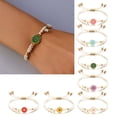 thumbnail image 3 of RYUJNDK Handmade Flower Bracelet Adjustable Bracelet Couple Wrist Jewelry Handmade Bracelet Alloy Texture for Various Occasion, 3 of 19