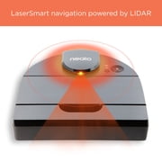 روبوت ذكي مفتوح الصندوق Neato D10 مزود بشبكة Wi-Fi متصلة بنظام ملاحة LIDAR باللون الفضي