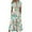 Mint Green, variant on IROINNID Long Dresses For Women Casual Comfy V-Neck Buttons Short Sleeve With Pocket Printed Swing Maxi Dresses