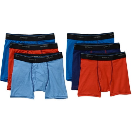 Hanes Boy's' Comfortblend Exposed Waist Band Boxer Brief 5 Pack + 1 ...