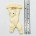 thumbnail image 4 of Waterbuffalo Bone Performing Bear | 58x32x6mm | Cream | 1 Bead, 4 of 8