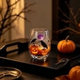 thumbnail image 4 of Halloween Ghost Stemless Glassware, 2D Printed Spooky Drinkware，Spooky 2D Ghost Print With Underwater Details, Smooth Stemless Glass For Wine, Cocktails, Juice And Halloween Entertaining Home Decor, 4 of 7