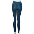 thumbnail image 7 of FUNUONYJeggings for Women Tummy Control Pull on Stretchy Jeans High Waisted Skinny Jean Leggings Trendy Casual Plus Size Length Women Fitness Leggings Denim Slim Leggins Blue L, 7 of 7