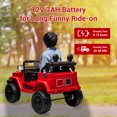 thumbnail image 2 of 12V Kids Ride on Jeep Car Electric 2 Seats Off-Road Truck SUV Vehicle with Remote LED Lights Red, 2 of 9