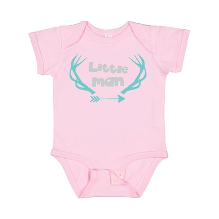 

Inktastic Little Man Little Boy Deer Antlers Arrow Gift Baby Boy Bodysuit