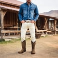 thumbnail image 7 of The Western Shops Men’s Leather Cowboy Boot Square Toe Embossed Python Print, 7 of 7