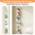 thumbnail image 3 of upsimples 7-Tier Floating Wall Shelf, White Wall Mounted Display and Storage Shelf, Decorative Shelves for Bedroom, Living Room, Bathroom, and Office, 3 of 7