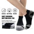 thumbnail image 2 of LWFBDTK Men’s Low Cut Ankle Socks, Breathable Cushioned Athletic Socks, 6 Pack, Fits Shoe Size 3.5-7, Gray, 2 of 7