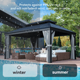 thumbnail image 6 of BaPiPro 16' x 12' Hardtop Gazebo, Aluminum Frame with Curtains and Netting, 6 of 8