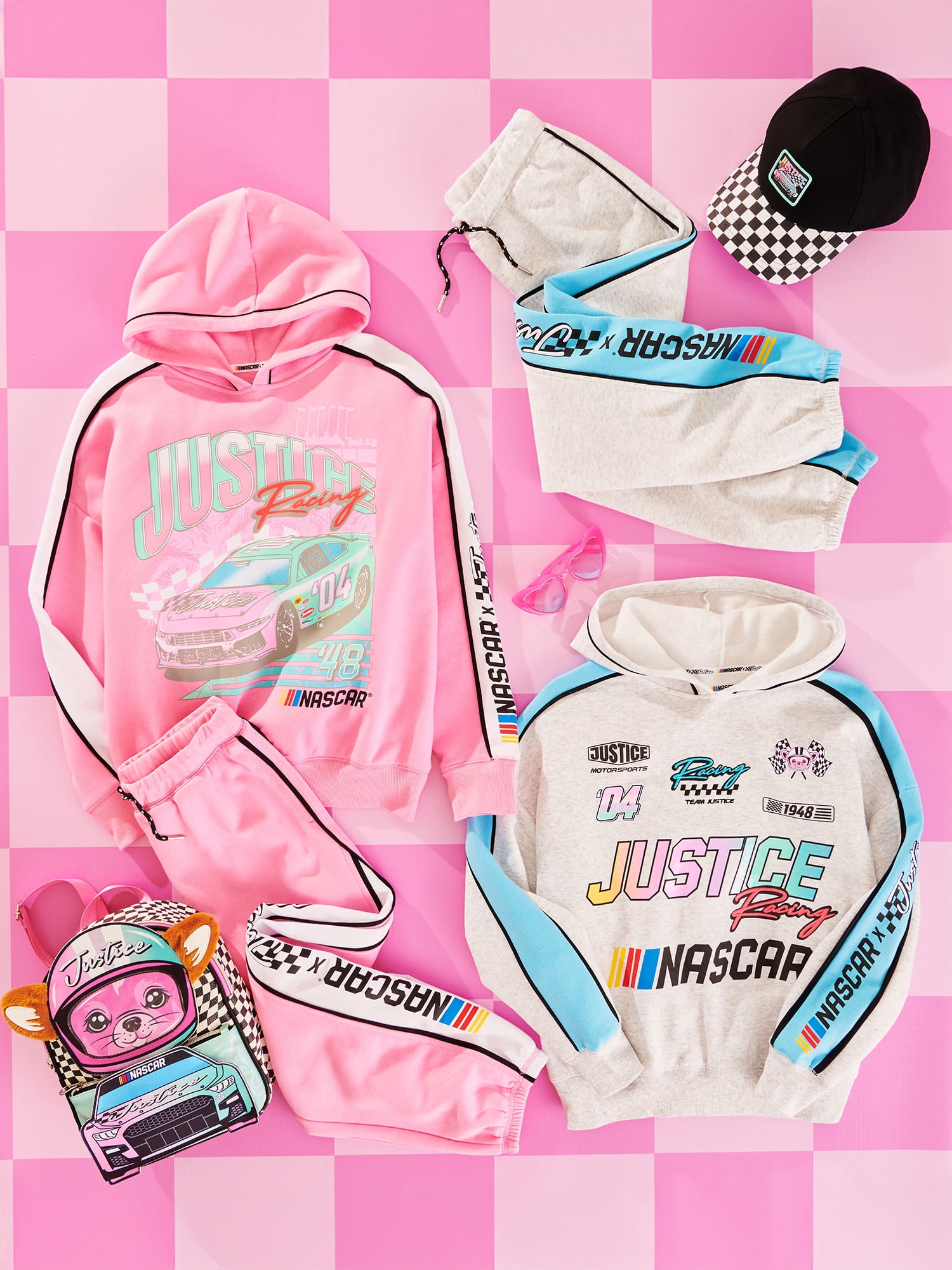Justice Girl's NASCAR X Justice Collab Hoodie, Sizes XS - XLP