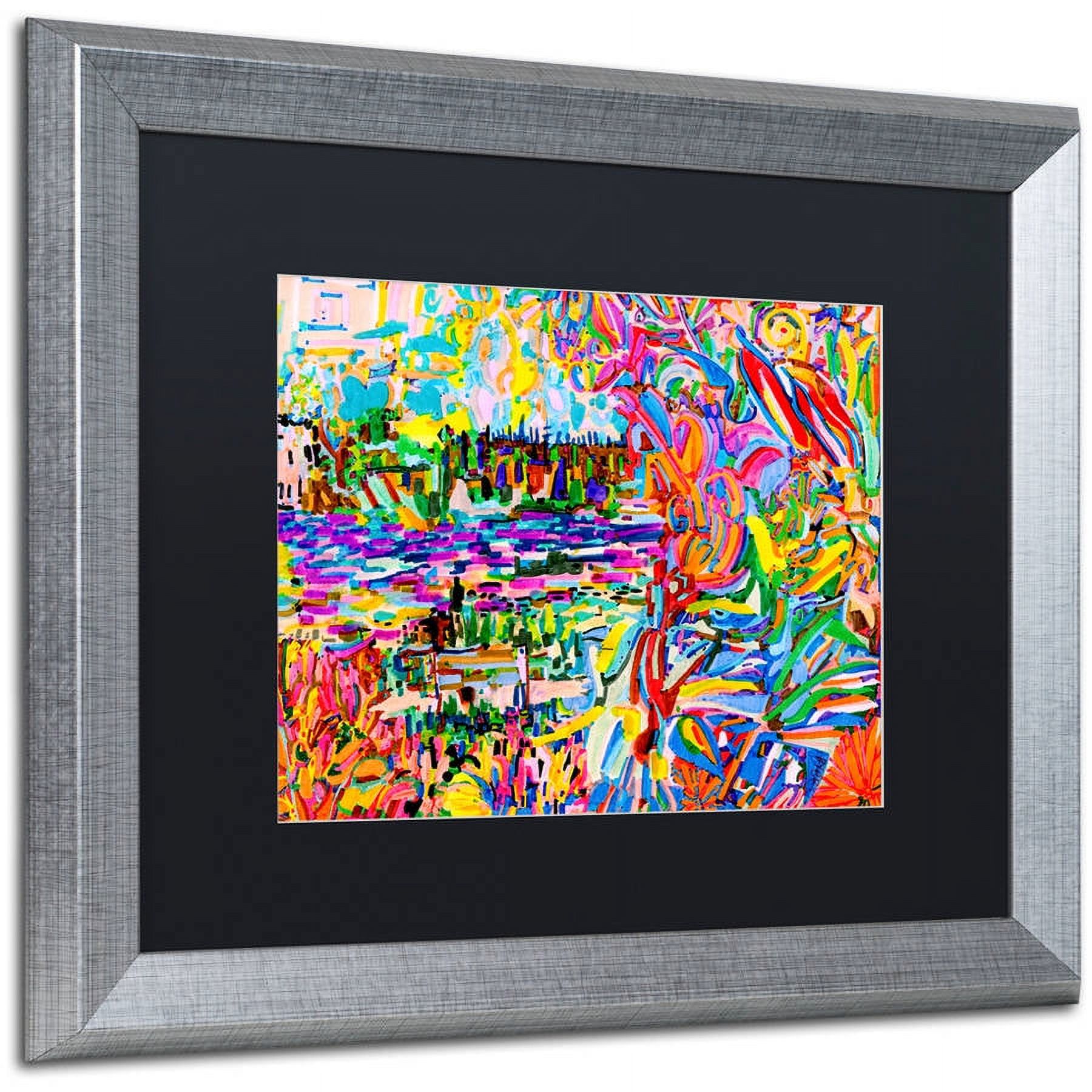 Trademark Fine Art "A Bouquet For Kitsilano" Canvas Art by Josh Byer, Black Matte, Silver Frame