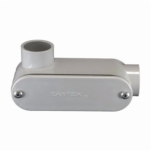 Cantex Conduit Outlet Body,PVC,LL 5133662