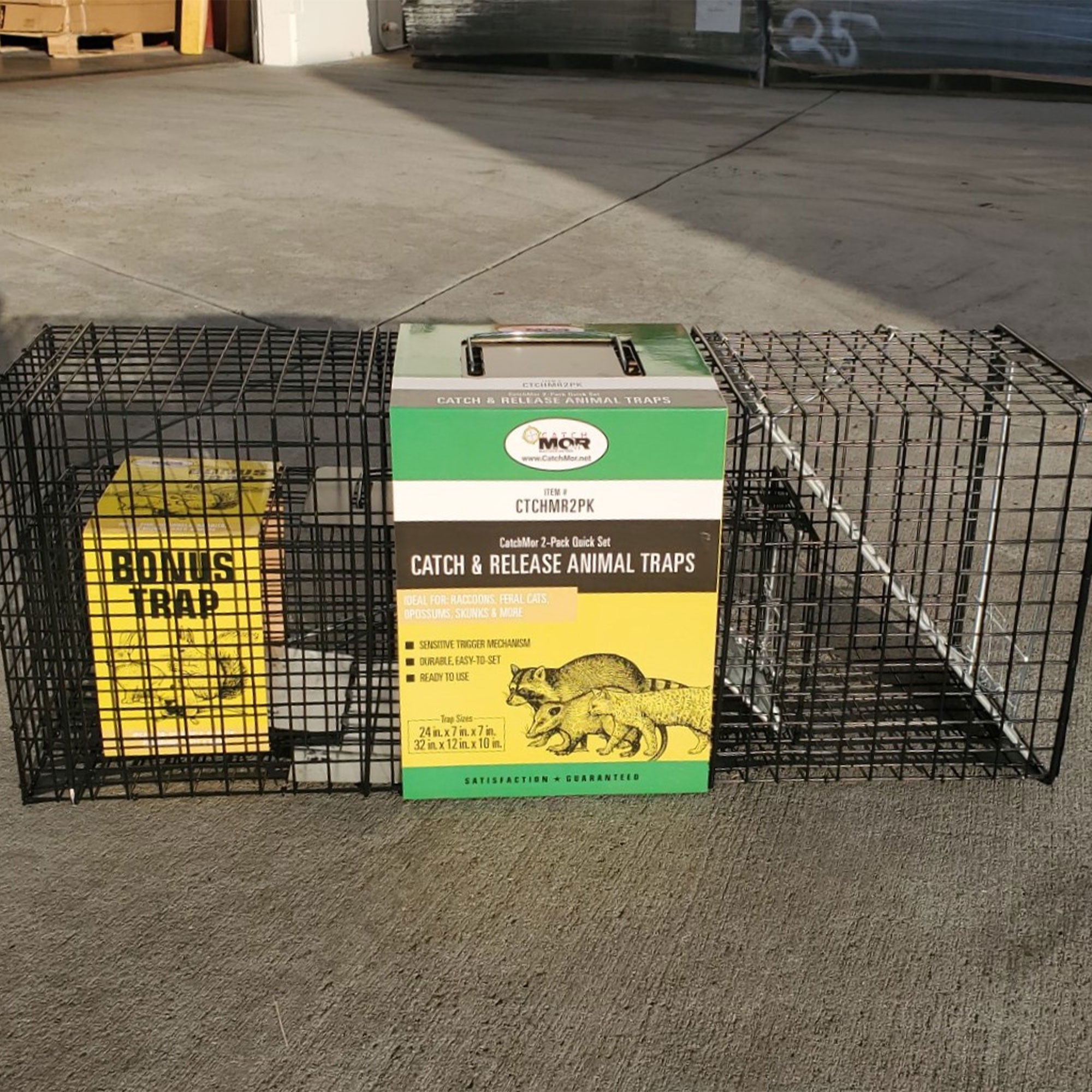 Rugged Ranch CatchMor Live Animal Multi Catch 2 Pack Trap, 1 Large, 1 Small