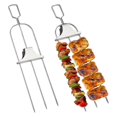 thumbnail image 3 of 3 Way Skewers,Metal Skewers for Grilling, 3- Barbecue Skewer,Metal Grill Skewer with Push Bar Slider, 3 of 5