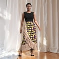 thumbnail image 5 of Bintarealwax African Skirt for Women Trendy Long Wrap Skirts Kente Print One Size Adjustable Tie Tassels Hem YF164, 5 of 5
