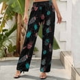 thumbnail image 6 of Wide Leg Pants Woman, Colorful Insect High Waist Knot Palazzo Pants for Women, Elastic Sweatpants Yoga Lounge Pants Trousers with Pockets Fall Pants for Women 2024, 6 of 6