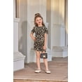 thumbnail image 6 of Arshiner Toddler Girls Leopard Outfits Summer Short Sets Short Sleeve Shirt Roundneck Tops and Ruffle Hem Shorts 2 Piece Sets, 6 of 8