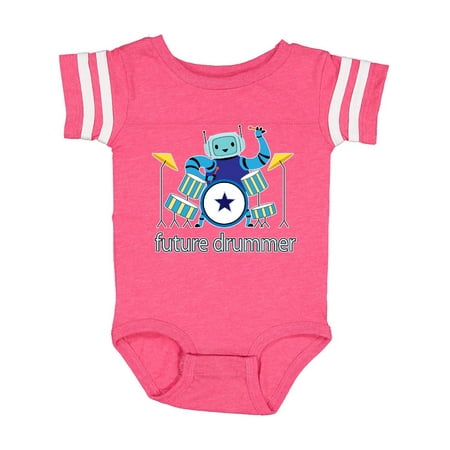 

Inktastic Future Drummer Robot Gift Baby Boy or Baby Girl Bodysuit