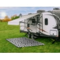 thumbnail image 5 of Camco Reversible Camper/RV Awning and Outdoor Mat | 8-feet by 16-feet | Charcoal and White (42843), 5 of 6