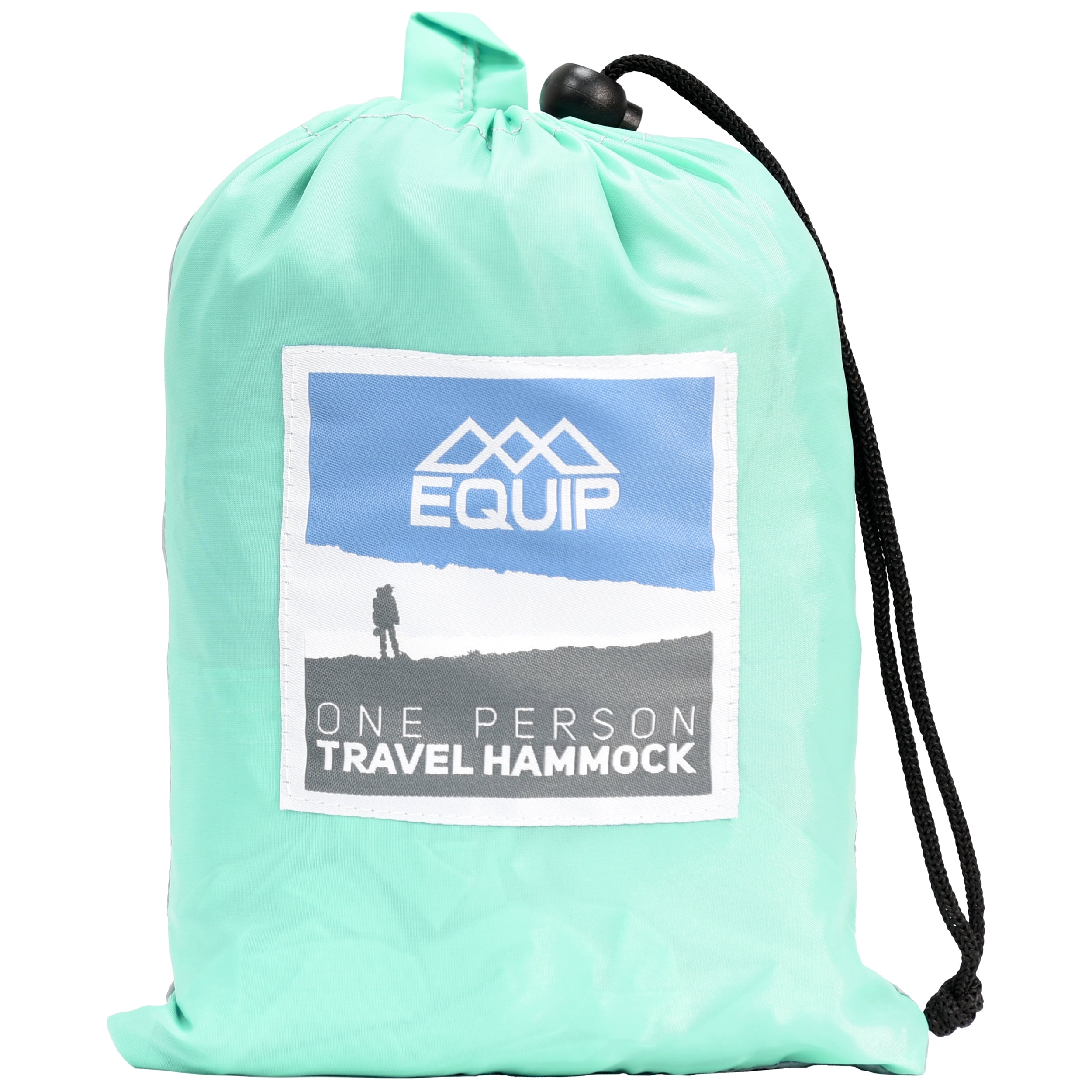 Equip 1 Person Gray and Mint Lightweight Portable Nylon Camping Travel Hammock