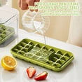thumbnail image 5 of Ice Cube Tray with Lid and Storage Bin,56 Grid Stackable Ice Maker Tray with Press Release Design, Easy Release Ice Tray with Scoop for Freezer,Green, 5 of 7