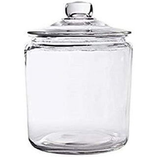 Kitchentoolz 1 Gallon Glass Cookie Jar - Large Food Storage Container with Airtight Lid - Keep Fresh Flour Chewy Pet Treats Candy Dried Foods Detergen
