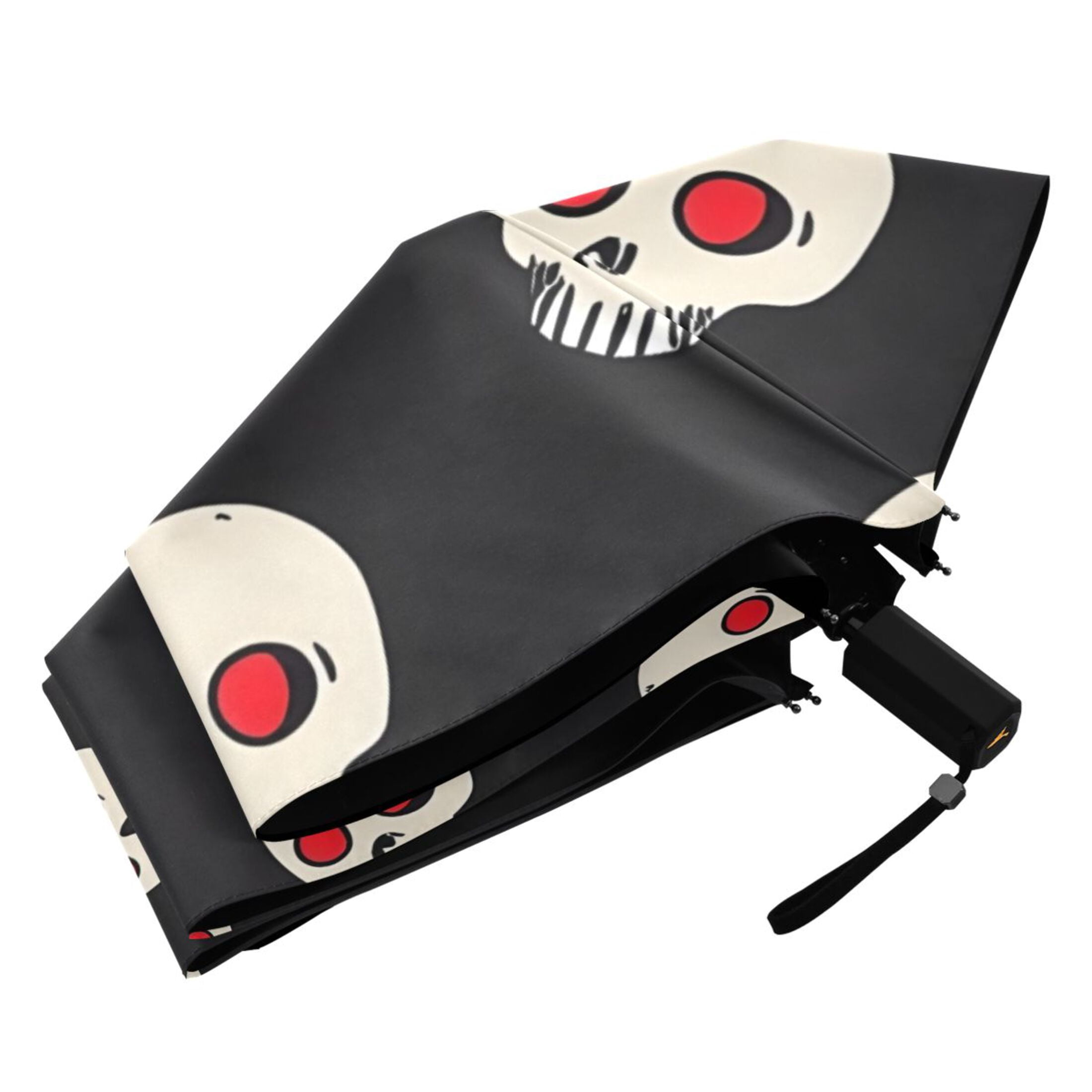 ALAZA Skull Head UPF 50+ Compact Folding Umbrella for Rain Travel Umbrella Packable