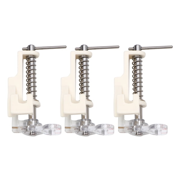USHOBE Ensemble de 3 Pieds-de-Biche à Ressort pour Machine à Coudre Beige Multi-Fonctions