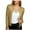 Gold, variant on XFLWAM Womens Sequin Jacket Casual Long Sleeve Front Zip Party Blazer Coat with Pockets Black L