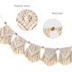 thumbnail image 4 of Macramé Decoración Para Colgar En La Pared Para Su Habitación Decoración De Pared Bohemia Tapiz De Algodón Tejido Hecho A Mano Guirnalda De Flecos Banner Y Cortina De Puerta Beige, 7 Fla, 4 of 5