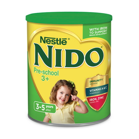 Nestle NIDO Pre-School 3+ Whole Milk Powder 1.76 lb. Canister | Powdered Milk (Best Whole Milk Brand For Babies)
