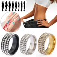 thumbnail image 1 of Thermogenic Moissanite Spinner Rings For Anxiety Fidget Blood Circulatio Ring, 1 of 5