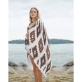 thumbnail image 2 of Red Aztec Beach Towels Oversized Super Absorbent, Southwest Boho Abstract Geometric Aesthetic Lightweight Bath Towel Quick Dry Sets For Bathroom/Pool/Rv Camping/Beach Play/Gym Room/Picnic 23"x47", 2 of 8