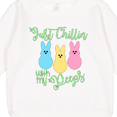 thumbnail image 3 of Inktastic Funny Easter Just Chillin' with My Peeps Toddler Sweatshirt, 3 of 4