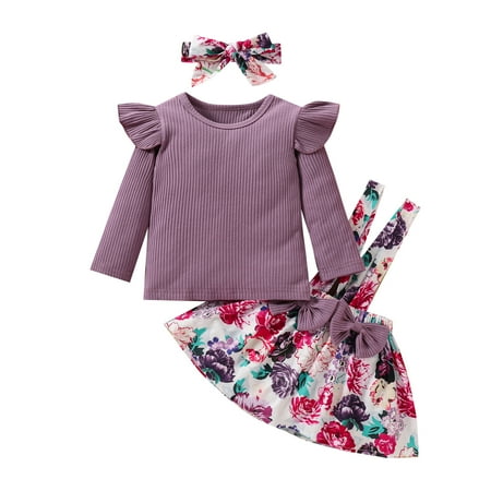 

Seyurigaoka Ribbed Pullover + Flower/Leopard Print Suspender Skirt + Headband