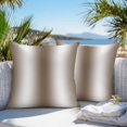 thumbnail image 3 of Brown White Ombre Throw Pillow Covers 16x16 Inch Set of 2, Abstract Art Modern Brown Gradient Waterproof Outdoor Pillow Covers, Decorative Cushion Pillowcases for Couch, Sofa, Bed, Garden, Patio, 3 of 9