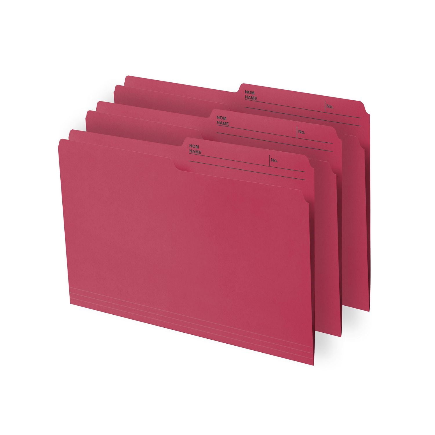 Continental Letter size File Folders. Red colour, 12 count
