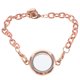 thumbnail image 1 of KAKOWELY Pulsera de medallón de cristal magnético con memoria viviente para regalar con dijes flotantes (oro rosa), 1 of 5
