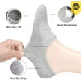 thumbnail image 3 of No Show Socks 10 Pairs Cotton Non Slip Low Cut Invisible Loafer Socks Men&Women Boat Liner 6-8/9-11, 3 of 5