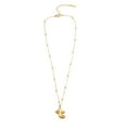thumbnail image 1 of Metal Bubble Letter Necklace Adjustable Chain Classic Design Skin Friendly For Daily Wear, 1 of 3