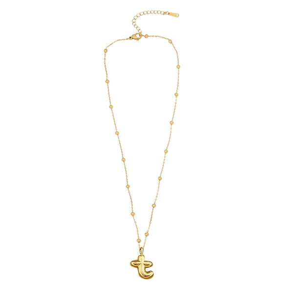 Collar Con Letras De Burbuja Collar Con Iniciales Doradas Para Mujeres Y Niñas Collar Con Colgante De Oro Collares Con Letras Joyas Regalo Regalo Para El Día De La Madre