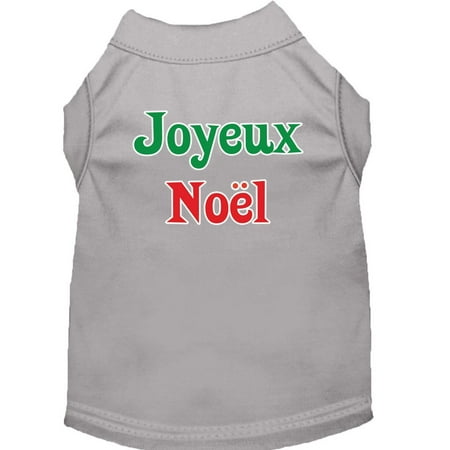 Christmas Screenprinted Dog Shirt, "Joyeux Noel"
