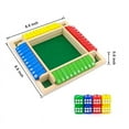 thumbnail image 5 of Deluxe Four Sided 10 Numbers Shut The Box Board Game Set Toy Dice Party Club Drinking Games for Adults Families 4 Color, 5 of 5