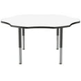 thumbnail image 3 of ECR4Kids 60in Flower Dry-Erase Thermo-Fused Adjustable Activity Table Black/Black - Super Leg, 3 of 7