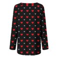 thumbnail image 5 of Qertyioot T-Shirt Graphique de la Saint-Valentin pour Femmes à Manches Longues, Tunique Décontractée à Col Rond, 5 of 5
